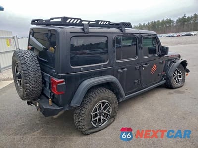 Trzecie zdjęcie samochodu z tyłu: 2024 JEEP WRANGLER RUBICON VIN:1C4PJXFG9RW150644 - miniatura