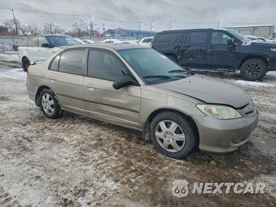Czwarte zdjęcie samochodu z boku: 2005 HONDA CIVIC LX VIN:2HGES16575H599279 - miniatura