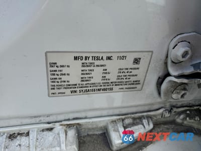 Zdjęcie 12 z 12 samochodu: 2022 TESLA MODEL S VIN:5YJSA1E61NF460155 - miniatura