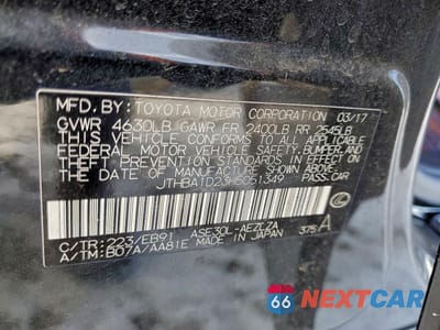 Zdjęcie 12 z 12 samochodu: 2017 LEXUS IS VIN:JTHBA1D23H5051349 - miniatura