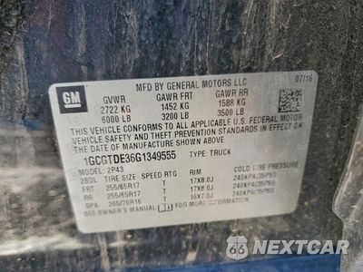 Zdjęcie 12 z 14 samochodu: 2016 CHEVROLET COLORADO Z71 VIN:1GCGTDE36G1349555 - miniatura