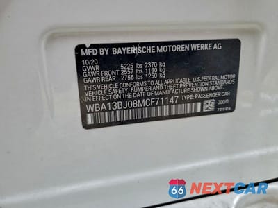 Zdjęcie 12 z 12 samochodu: 2021 BMW 530 XI VIN:WBA13BJ08MCF71147 - miniatura