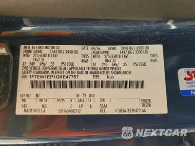 Zdjęcie 12 z 12 samochodu: 2016 FORD F150 SUPERCREW VIN:1FTEW1EP1GKE47757 - miniatura