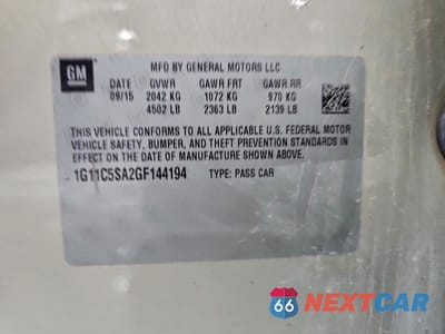 Zdjęcie 12 z 12 samochodu: 2016 CHEVROLET MALIBU LIMITED LT VIN:1G11C5SA2GF144194 - miniatura