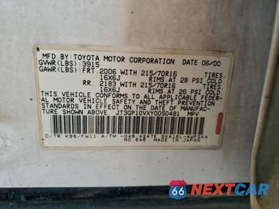 Zdjęcie 13 z 15 samochodu: 2000 TOYOTA RAV4 VIN:JT3GP10VXY0050481 - miniatura