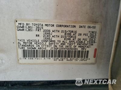Zdjęcie 13 z 15 samochodu: 2000 TOYOTA RAV4 VIN:JT3GP10VXY0050481 - miniatura