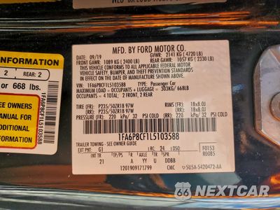 Zdjęcie 12 z 14 samochodu: 2020 FORD MUSTANG GT VIN:1FA6P8CF1L5103588 - miniatura