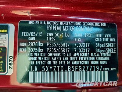 Zdjęcie 13 z 13 samochodu: 2015 HYUNDAI SANTA FE SPORT 2.4L VIN:5XYZTDLB5FG277197 - miniatura