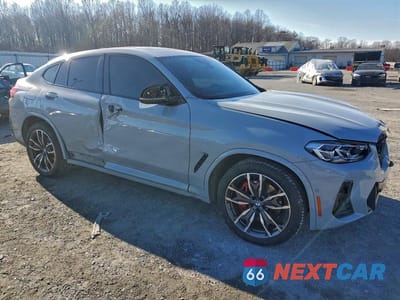 Czwarte zdjęcie samochodu z boku: 2022 BMW X4 M40I VIN:5UX43DT09N9K11789 - miniatura