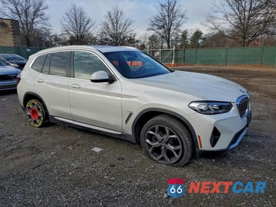 Czwarte zdjęcie samochodu z boku: 2022 BMW X3 XDRIVE30I VIN:5UX53DP04N9K71865 - miniatura