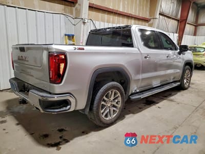 Trzecie zdjęcie samochodu z tyłu: 2019 GMC SIERRA K1500 SLT VIN:3GTU9DED3KG198243 - miniatura