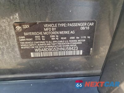 Zdjęcie 12 z 12 samochodu: 2017 BMW 330 XI VIN:WBA8D9G52HNU58423 - miniatura