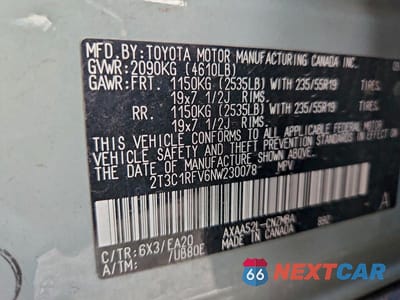 Zdjęcie 12 z 12 samochodu: 2022 TOYOTA RAV4 XLE PREMIUM VIN:2T3C1RFV6NW230078 - miniatura