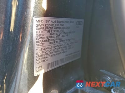 Zdjęcie 13 z 13 samochodu: 2022 AUDI RS Q8 VIN:WU1ARBF16ND025851 - miniatura