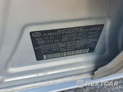 Zdjęcie 12 z 12 samochodu: 2008 HYUNDAI SONATA GLS VIN:5NPET46C78H393810 - miniatura