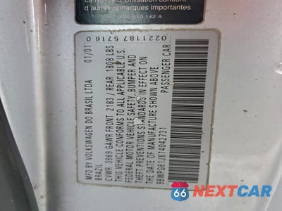 Zdjęcie 13 z 13 samochodu: 2001 VOLKSWAGEN GTI GLX VIN:9BWPG61JX14042731 - miniatura