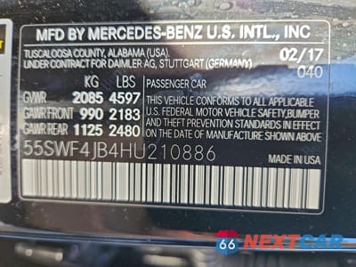 Zdjęcie 12 z 12 samochodu: 2017 MERCEDES-BENZ C 300 VIN:55SWF4JB4HU210886 - miniatura