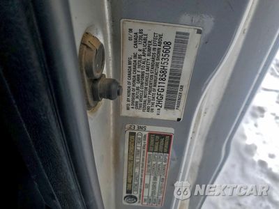 Zdjęcie 12 z 12 samochodu: 2008 HONDA CIVIC EX VIN:2HGFG11858H535608 - miniatura