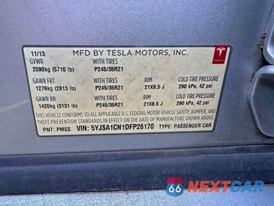 Zdjęcie 10 z 10 samochodu: 2013 TESLA MODEL S VIN:5YJSA1CN1DFP26170 - miniatura