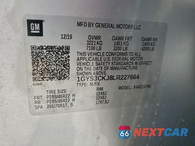 Zdjęcie 13 z 16 samochodu: 2020 CADILLAC ESCALADE PREMIUM LUXURY VIN:1GYS3CKJ8LR227664 - miniatura