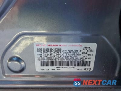 Zdjęcie 13 z 13 samochodu: 2011 MITSUBISHI OUTLANDER SPORT SE VIN:JA4AR4AU4BZ012793 - miniatura