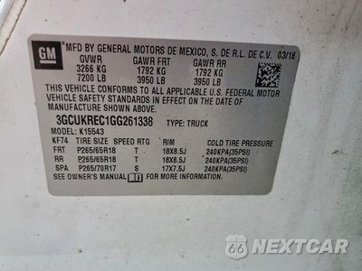 Zdjęcie 12 z 12 samochodu: 2016 CHEVROLET SILVERADO K1500 LT VIN:3GCUKREC1GG261338 - miniatura