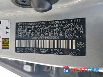 Zdjęcie 12 z 12 samochodu: 2017 TOYOTA PRIUS PRIME VIN:JTDKARFP8H3053506 - miniatura