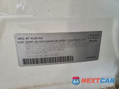 Zdjęcie 13 z 13 samochodu: 2008 AUDI A4 2.0T VIN:WAUAF78E28A142901 - miniatura