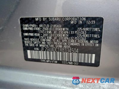 Zdjęcie 13 z 13 samochodu: 2024 SUBARU CROSSTREK PREMIUM VIN:JF2GUADC1R8334504 - miniatura