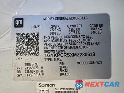 Zdjęcie 14 z 14 samochodu: 2021 CADILLAC XT6 PREMIUM LUXURY VIN:1GYKPCRSXMZ230618 - miniatura