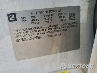 Zdjęcie 12 z 12 samochodu: 2012 CHEVROLET MALIBU LS VIN:1G1ZB5E01CF226923 - miniatura