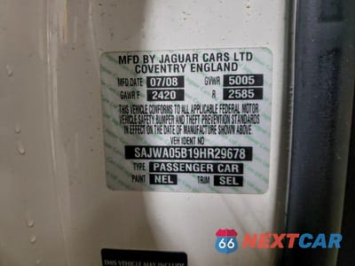 Zdjęcie 12 z 12 samochodu: 2009 JAGUAR XF LUXURY VIN:SAJWA05B19HR29678 - miniatura