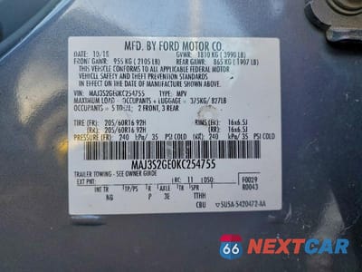 Zdjęcie 13 z 13 samochodu: 2019 FORD ECOSPORT SE VIN:MAJ3S2GE0KC254755 - miniatura
