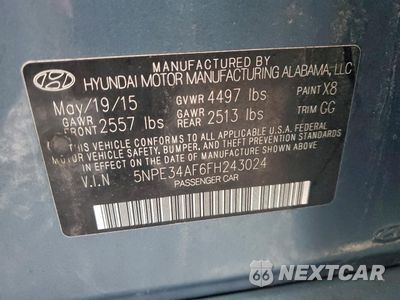 Zdjęcie 12 z 14 samochodu: 2015 HYUNDAI SONATA SPORT VIN:5NPE34AF6FH243024 - miniatura