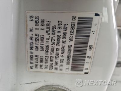Zdjęcie 13 z 13 samochodu: 2006 HONDA ACCORD EX VIN:1HGCM56896A016942 - miniatura