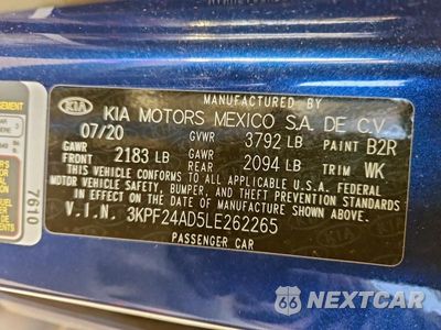 Zdjęcie 13 z 13 samochodu: 2020 KIA FORTE FE VIN:3KPF24AD5LE262265 - miniatura