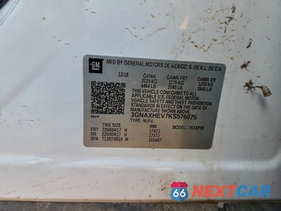 Zdjęcie 13 z 13 samochodu: 2019 CHEVROLET EQUINOX LS VIN:3GNAXHEV7KS576075 - miniatura