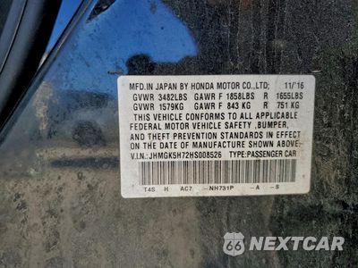 Zdjęcie 12 z 12 samochodu: 2017 HONDA FIT EX VIN:JHMGK5H72HS008526 - miniatura