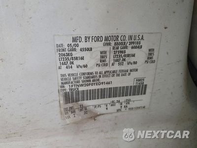 Zdjęcie 12 z 12 samochodu: 2000 FORD F250 SUPER DUTY VIN:1FTNW20F0YED91461 - miniatura
