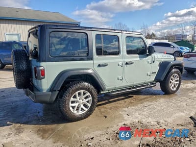 Trzecie zdjęcie samochodu z tyłu: 2023 JEEP WRANGLER SPORT VIN:1C4HJXDNXPW680320 - miniatura