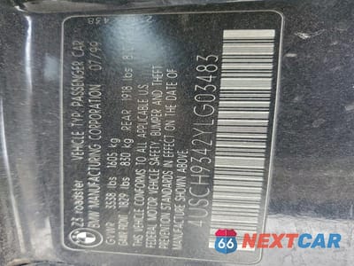 Zdjęcie 12 z 12 samochodu: 2000 BMW Z3 2.3 VIN:4USCH9342YLG03483 - miniatura