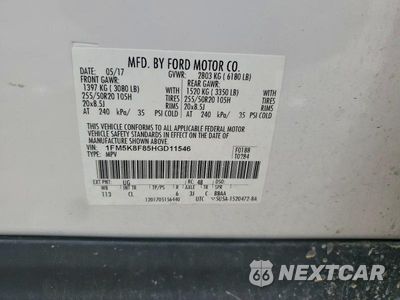 Zdjęcie 13 z 13 samochodu: 2017 FORD EXPLORER LIMITED VIN:1FM5K8F85HGD11546 - miniatura