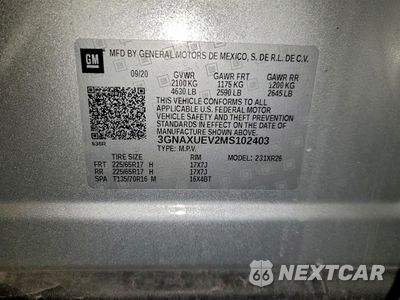 Zdjęcie 14 z 14 samochodu: 2021 CHEVROLET EQUINOX LT VIN:3GNAXUEV2MS102403 - miniatura