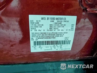 Zdjęcie 13 z 13 samochodu: 2022 FORD EXPLORER LIMITED VIN:1FMSK8FH6NGB27084 - miniatura