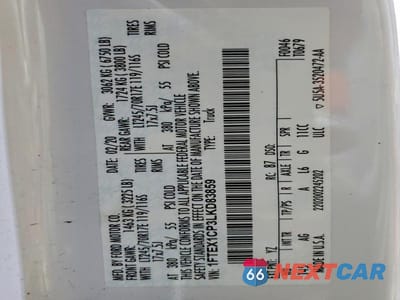 Zdjęcie 12 z 12 samochodu: 2020 FORD F-150 SUPER CAB- PRI FLEET- CK ENG LT ON VIN:1FTEX1CP3LKD83859 - miniatura