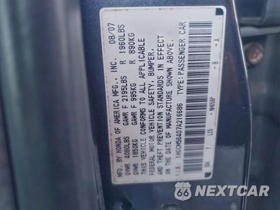 Zdjęcie 12 z 14 samochodu: 2007 HONDA ACCORD LX VIN:1HGCM56407A216686 - miniatura