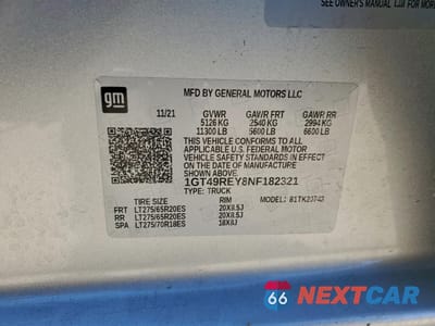 Zdjęcie 13 z 14 samochodu: 2022 GMC SIERRA 2500 HD DENAL VIN:1GT49REY8NF182321 - miniatura
