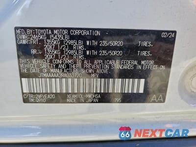 Zdjęcie 13 z 14 samochodu: 2024 TOYOTA BZ4X XLE VIN:JTMAAAAA2RA033720 - miniatura