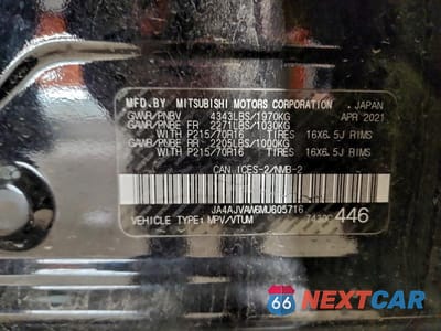 Zdjęcie 14 z 14 samochodu: 2021 MITSUBISHI RVR SE VIN:JA4AJVAW6MU605716 - miniatura