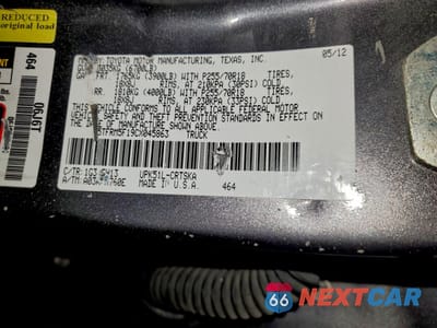 Zdjęcie 12 z 12 samochodu: 2012 TOYOTA TUNDRA DOUBLE CAB SR5 VIN:5TFRM5F19CX045863 - miniatura